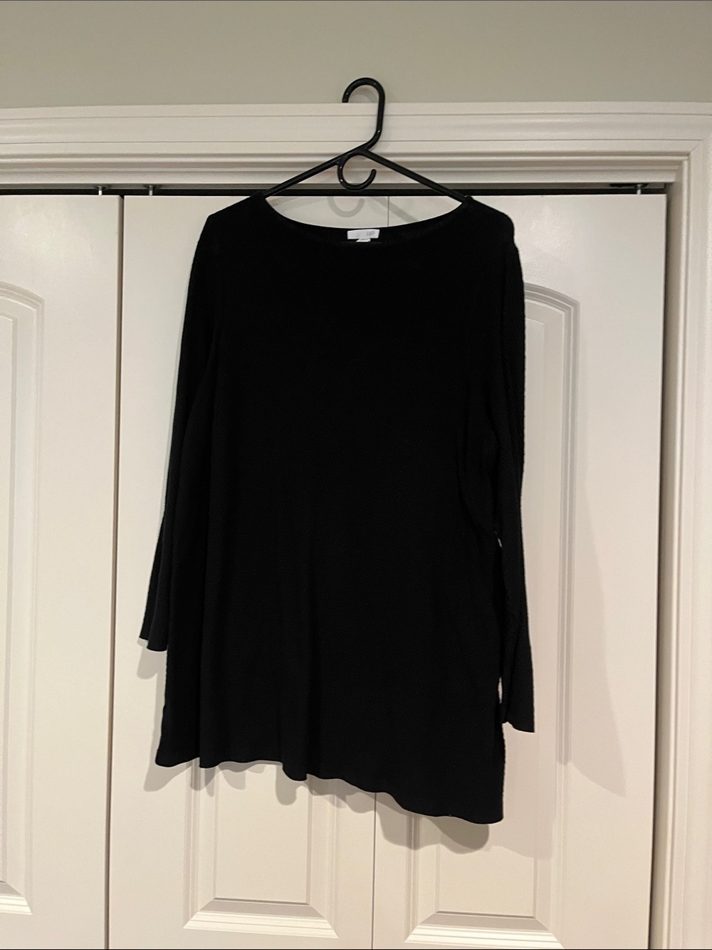 J. Jill Black Long Sleeve Tunic Top